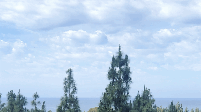 A beautiful cloudy sky by the sea